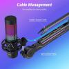 imageRGB Boom Arm TONOR Adjustable Mic Stand with RGB Light 58 Screwadapter Excellent Compatibility Rotatable Suspension Boom Scissor Stand for Gaming Streaming Podcasting YouTube Recording T90