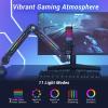 imageRGB Boom Arm TONOR Adjustable Mic Stand with RGB Light 58 Screwadapter Excellent Compatibility Rotatable Suspension Boom Scissor Stand for Gaming Streaming Podcasting YouTube Recording T90