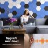 imageTONOR 18 Pack Hexagon Acoustic Panels 12quotx 10quotx 04quot WhiteGrey