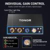 imageTONOR 2O2 Audio Interface for Recording USB Audio Mixer for Podcasting 2 XLRampamp635mm Channel Sound Board with RGB for Gaming ampamp Streaming Content Creators Studio Quality High Fidelity TX510 BlackBlack