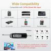 imageTONOR 4 Wireless Microphones with Rechargeable Receiver 4x10 Channel UHF Cordless Mics with Volume Control Handheld Dynamic Mic System for Church Singing Karaoke Wedding 200ft TW3614 Mic Grey