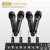imageTONOR 4 Wireless Microphones with Rechargeable Receiver 4x10 Channel UHF Cordless Mics with Volume Control Handheld Dynamic Mic System for Church Singing Karaoke Wedding 200ft TW361Single Mic Black