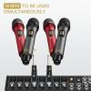 imageTONOR 4 Wireless Microphones with Rechargeable Receiver 4x10 Channel UHF Cordless Mics with Volume Control Handheld Dynamic Mic System for Church Singing Karaoke Wedding 200ft TW361Dual Mic Grey Red