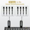 imageTONOR 4 Wireless Microphones with Rechargeable Receiver 4x10 Channel UHF Cordless Mics with Volume Control Handheld Dynamic Mic System for Church Singing Karaoke Wedding 200ft TW3614 Mic Grey