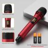 imageTONOR 4 Wireless Microphones with Rechargeable Receiver 4x10 Channel UHF Cordless Mics with Volume Control Handheld Dynamic Mic System for Church Singing Karaoke Wedding 200ft TW361Dual Mic Black Red