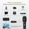 imageTONOR 4 Wireless Microphones with Rechargeable Receiver 4x10 Channel UHF Cordless Mics with Volume Control Handheld Dynamic Mic System for Church Singing Karaoke Wedding 200ft TW361Single Mic Black