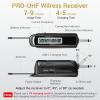 imageTONOR 4 Wireless Microphones with Rechargeable Receiver 4x10 Channel UHF Cordless Mics with Volume Control Handheld Dynamic Mic System for Church Singing Karaoke Wedding 200ft TW3614 Mic Grey