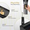 imageTONOR 4 Wireless Microphones with Rechargeable Receiver 4x10 Channel UHF Cordless Mics with Volume Control Handheld Dynamic Mic System for Church Singing Karaoke Wedding 200ft TW361Dual Mic Grey