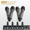 imageTONOR 4 Wireless Microphones with Rechargeable Receiver 4x10 Channel UHF Cordless Mics with Volume Control Handheld Dynamic Mic System for Church Singing Karaoke Wedding 200ft TW361Single Mic Grey