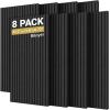 imageTONOR 4Pack Bilayer Acoustic Panels Large Selfadhesive 472  236  072 Adhesive Wall Panel Large Soundproof Tiles for Echo Absorbtion Acoustical Barrier of Polyester Fiber GreyBlack