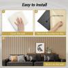 imageTONOR 4Pack Bilayer Acoustic Panels Large Selfadhesive 472  236  072 Adhesive Wall Panel Large Soundproof Tiles for Echo Absorbtion Acoustical Barrier of Polyester Fiber GreyBurly Wood Veneer