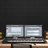 imageTONOR 4Pack Bilayer Acoustic Panels Large Selfadhesive 472  236  072 Adhesive Wall Panel Large Soundproof Tiles for Echo Absorbtion Acoustical Barrier of Polyester Fiber GreyBlack