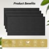 imageTONOR 4Pack Bilayer Acoustic Panels Large Selfadhesive 472  236  072 Adhesive Wall Panel Large Soundproof Tiles for Echo Absorbtion Acoustical Barrier of Polyester Fiber GreyBlack