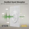 imageTONOR 4Pack Bilayer Acoustic Panels Large Selfadhesive 472  236  072 Adhesive Wall Panel Large Soundproof Tiles for Echo Absorbtion Acoustical Barrier of Polyester Fiber GreyWhite
