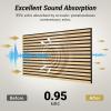 imageTONOR 4Pack Bilayer Acoustic Panels Large Selfadhesive 472  236  072 Adhesive Wall Panel Large Soundproof Tiles for Echo Absorbtion Acoustical Barrier of Polyester Fiber GreyBurly Wood Veneer