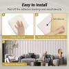 imageTONOR 4Pack Bilayer Acoustic Panels Large Selfadhesive 472  236  072 Adhesive Wall Panel Large Soundproof Tiles for Echo Absorbtion Acoustical Barrier of Polyester Fiber GreyCamel