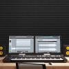 imageTONOR 4Pack Bilayer Acoustic Panels Large Selfadhesive 472  236  072 Adhesive Wall Panel Large Soundproof Tiles for Echo Absorbtion Acoustical Barrier of Polyester Fiber GreyBlack