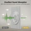 imageTONOR 4Pack Bilayer Acoustic Panels Large Selfadhesive 472  236  072 Adhesive Wall Panel Large Soundproof Tiles for Echo Absorbtion Acoustical Barrier of Polyester Fiber GreyGrey