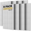 imageTONOR 4Pack Bilayer Acoustic Panels Large Selfadhesive 472  236  072 Adhesive Wall Panel Large Soundproof Tiles for Echo Absorbtion Acoustical Barrier of Polyester Fiber GreyWhite