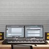 imageTONOR 4Pack Bilayer Acoustic Panels Large Selfadhesive 472  236  072 Adhesive Wall Panel Large Soundproof Tiles for Echo Absorbtion Acoustical Barrier of Polyester Fiber GreyGrey