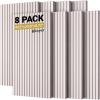 imageTONOR 4Pack Bilayer Acoustic Panels Large Selfadhesive 472  236  072 Adhesive Wall Panel Large Soundproof Tiles for Echo Absorbtion Acoustical Barrier of Polyester Fiber GreyCamel