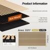 imageTONOR 4Pack Bilayer Acoustic Panels Large Selfadhesive 472  236  072 Adhesive Wall Panel Large Soundproof Tiles for Echo Absorbtion Acoustical Barrier of Polyester Fiber GreyBurly Wood Veneer
