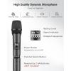 imageTONOR Dual Wireless Microphone Systems UHF Cordless Karaoke Microfono Set Metal Handheld Dynamic Mic 200ft for Singing with Receiver for Karaoke DJ Party Church Wedding Speech PA TW450 GreyGreyGrey