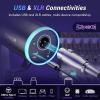 imageTONOR Dynamic Microphone XLRUSB Microphone for Podcast Recording Streaming Gaming XLR Cardioid Studio Mic with Quick Mute 35mm Headphone Jack Volume Control Mic with Boom Arm Pink TD510Black
