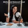 imageTONOR Dynamic Microphone XLRUSB Microphone for Podcast Recording Streaming Gaming XLR Cardioid Studio Mic with Quick Mute 35mm Headphone Jack Volume Control Mic with Boom Arm Pink TD510Black