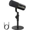 imageTONOR Dynamic Microphone XLRUSB Microphone for Podcast Recording Streaming Gaming XLR Cardioid Studio Mic with Quick Mute 35mm Headphone Jack Volume Control Mic with Boom Arm Pink TD510Black