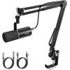 imageTONOR Dynamic Microphone XLRUSB Microphone for Podcast Recording Streaming Gaming XLR Cardioid Studio Mic with Quick Mute 35mm Headphone Jack Volume Control Mic with Boom Arm Pink TD510Black