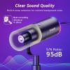 imageTONOR Dynamic Microphone XLRUSB Microphone for Podcast Recording Streaming Gaming XLR Cardioid Studio Mic with Quick Mute 35mm Headphone Jack Volume Control Mic with Boom Arm Pink TD510Black