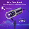 imageTONOR Dynamic Microphone XLRUSB Microphone for Podcast Recording Streaming Gaming XLR Cardioid Studio Mic with Quick Mute 35mm Headphone Jack Volume Control Mic with Boom Arm Pink TD510Black
