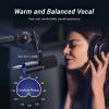 imageTONOR Dynamic Microphone XLRUSB Microphone for Podcast Recording Streaming Gaming XLR Cardioid Studio Mic with Quick Mute 35mm Headphone Jack Volume Control Mic with Boom Arm Pink TD510Black