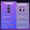 imageTONOR Gaming Microphone Compatible with Xbox RGB Condenser Streaming Mic with 30H Battery Life Low Noise Monitoring Gain Control One Tap Mute Fast Charging Compatible with Capture Card TCX3Black