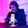 imageTONOR Gaming Microphone Compatible with Xbox RGB Condenser Streaming Mic with 30H Battery Life Low Noise Monitoring Gain Control One Tap Mute Fast Charging Compatible with Capture Card TCX3White