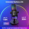 imageTONOR Gaming Microphone Compatible with Xbox RGB Condenser Streaming Mic with 30H Battery Life Low Noise Monitoring Gain Control One Tap Mute Fast Charging Compatible with Capture Card TCX3Black