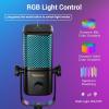 imageTONOR Gaming Microphone Compatible with Xbox RGB Condenser Streaming Mic with 30H Battery Life Low Noise Monitoring Gain Control One Tap Mute Fast Charging Compatible with Capture Card TCX3Black