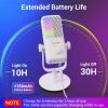 imageTONOR Gaming Microphone Compatible with Xbox RGB Condenser Streaming Mic with 30H Battery Life Low Noise Monitoring Gain Control One Tap Mute Fast Charging Compatible with Capture Card TCX3White
