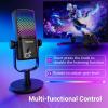 imageTONOR Gaming Microphone Compatible with Xbox RGB Condenser Streaming Mic with 30H Battery Life Low Noise Monitoring Gain Control One Tap Mute Fast Charging Compatible with Capture Card TCX3Black