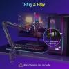 imageTONOR Mic Boom Arm with RGB Microphone Arm with Desk Mount Clamp App Control RGB Mode 38quot and 58quot Adapter Cable Management Excellent Compatibility Perfect for Streaming Gaming StudioT20S