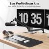 imageTONOR Microphone Boom Arm Low Profile Mic Arm Fully Adjustable Mic Stand with Desk Mount ClampScrew Adapter Cable Management for Streaming Gaming Podcast Studio Recording Home Office T40LP BlackBlack