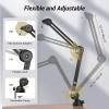 imageTONOR Microphone Boom Arm Microfono Stand Desk with High Riser 38 and 58 Screwadapter for Most Microphone Fully Adjustable perfect for Podcasts Streaming Gaming Office Recording T50157inch