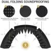 imageTONOR Microphone Isolation Shield Studio Mic Sound Absorbing Foam Reflector for Any Condenser Microphone Recording Equipment Studio BlackBlack