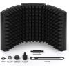 imageTONOR Microphone Isolation Shield Studio Mic Sound Absorbing Foam Reflector for Any Condenser Microphone Recording Equipment Studio BlackBlack