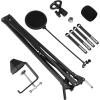 imageTONOR Microphone Stand Extension Arm Studio Suspension Scissor Boom Arm with Pop Filter 38quot to 58quot Adapter Excellent Compatibility Mic Clip Upgraded Heavy Duty Clamp T30185185