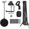 imageTONOR Microphone Stand Extension Arm Studio Suspension Scissor Boom Arm with Pop Filter 38quot to 58quot Adapter Excellent Compatibility Mic Clip Upgraded Heavy Duty Clamp T30138138