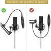 imageTONOR Microphone Stand Extension Arm Studio Suspension Scissor Boom Arm with Pop Filter 38quot to 58quot Adapter Excellent Compatibility Mic Clip Upgraded Heavy Duty Clamp T30185185