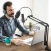 imageTONOR Microphone Stand Extension Arm Studio Suspension Scissor Boom Arm with Pop Filter 38quot to 58quot Adapter Excellent Compatibility Mic Clip Upgraded Heavy Duty Clamp T30138138