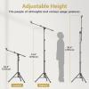 imageTONOR Microphone Stand with Tablet Holder Tripod Boom Arm for Floor Adjustable Height and Angle Heavy Duty Stand with Carrying Bag Smartphone and Pad Clamp Excellent Compatibility T35Mic Stand